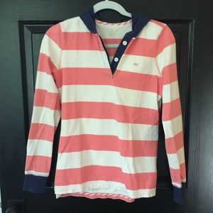 Vineyard Vines Women’s Rugby hooded shirt Sz S